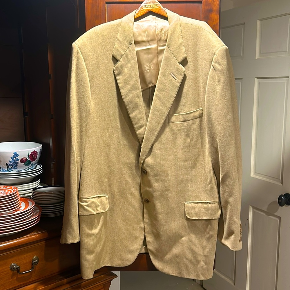 Tan Oxford Clothes 100% Cashmere “Summer Cashmere” Blazer